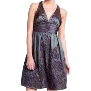 Adrianna Papell Brown and Gray Prom Dress